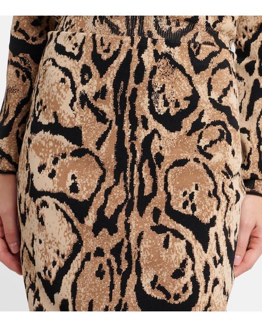 Stella McCartney Multicolor Jacquard Pencil Skirt