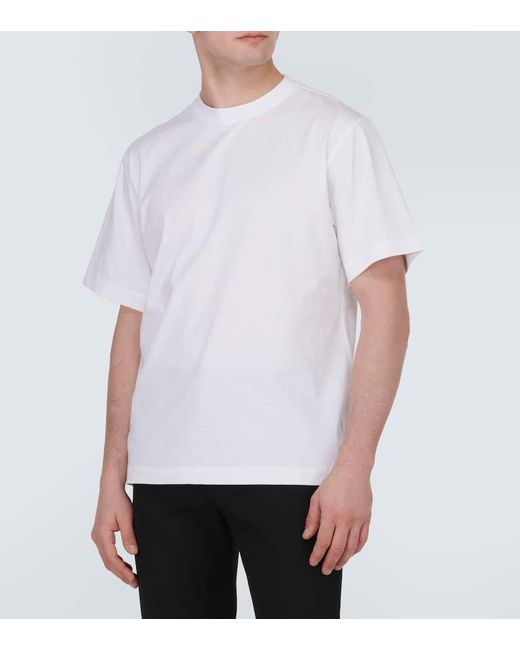 Camiseta de jersey de algodon estampada Burberry de hombre de color White
