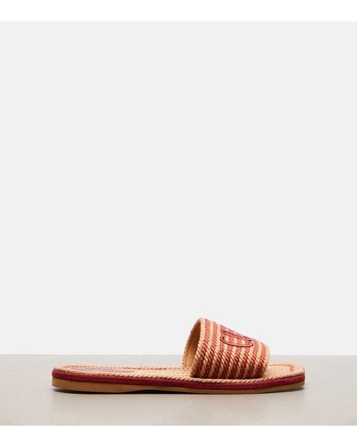 Chloé Pink Sand Logo Slides