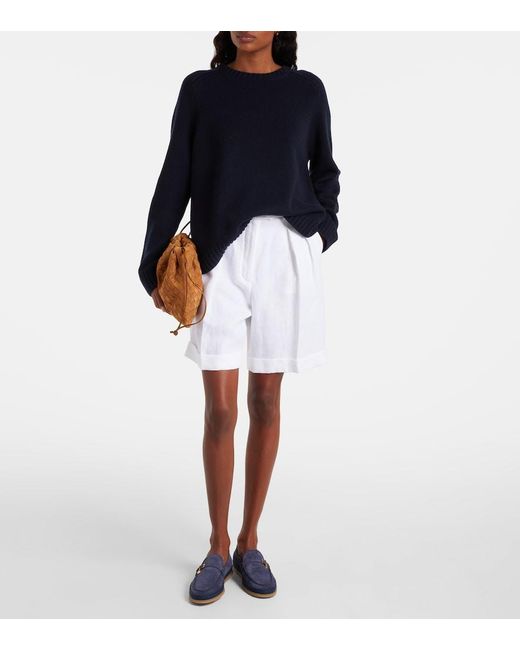 Tod's Blue Suede Loafers