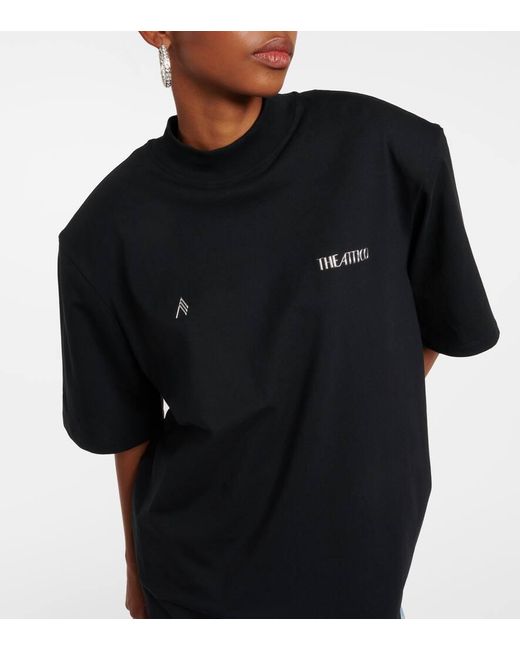 Camiseta Kilie de algodon con logo The Attico de color Black