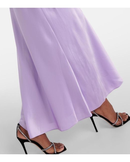 The Sei Purple Bias Midi Dress