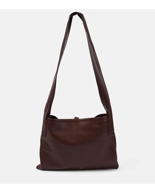 The Row Brown Ryder Leather Shoulder Bag