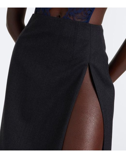 Gucci Black Wool-Blend Miniskirt
