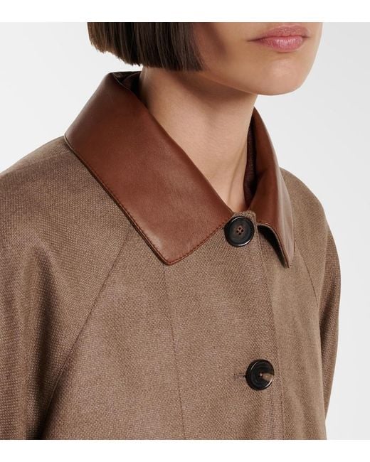 Loro Piana Brown Kiefer Cashmere And Silk Bomber Jacket