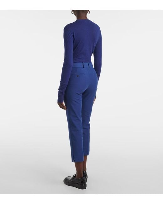 Pantalon Slim Bing Court En Coton Melange Joseph en coloris Blue