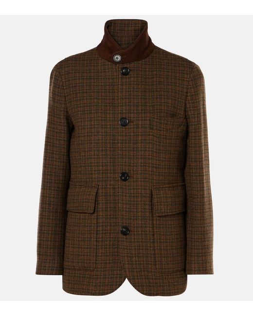 Loro Piana Brown Roadster Wool, Cashmere, And Mohair Jacket