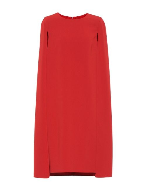Max Mara Sansone Cape Dress in Red | Lyst Australia