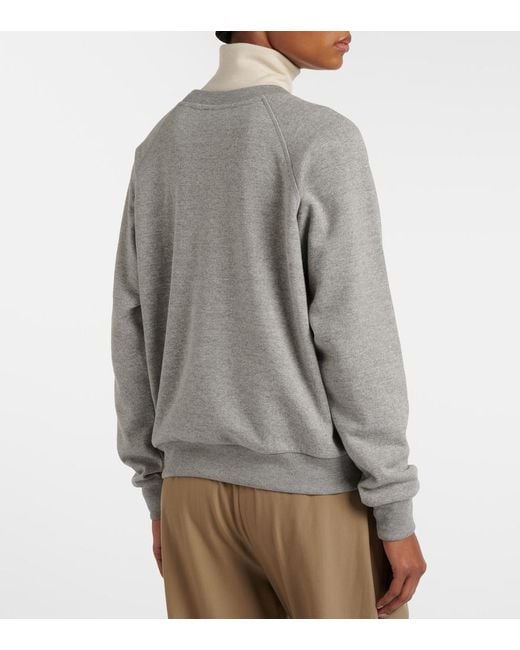 The Row Gray Eulalia Cotton And Cashmere Sweatshirt