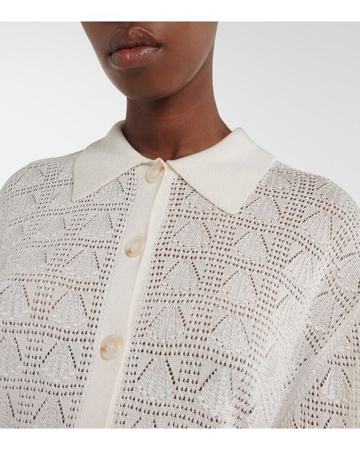 Loulou de Saison White Siani Knitted Cardigan