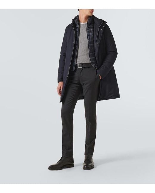 Herno Blue Paneled Down Coat for men