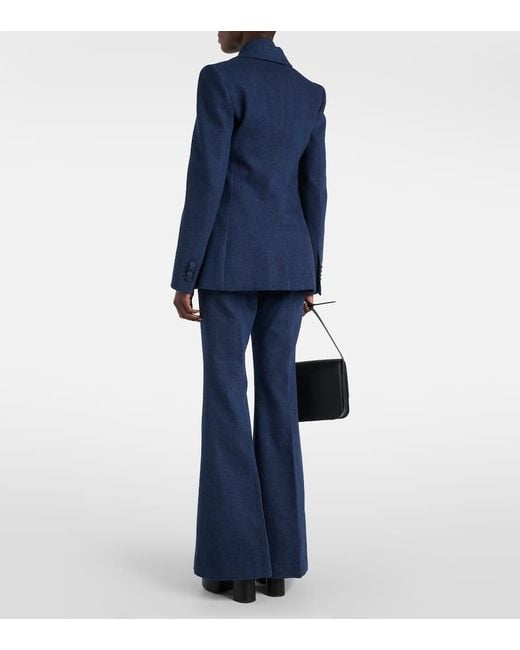 Gabriela Hearst Blue Leiva Single-Breasted Denim Blazer