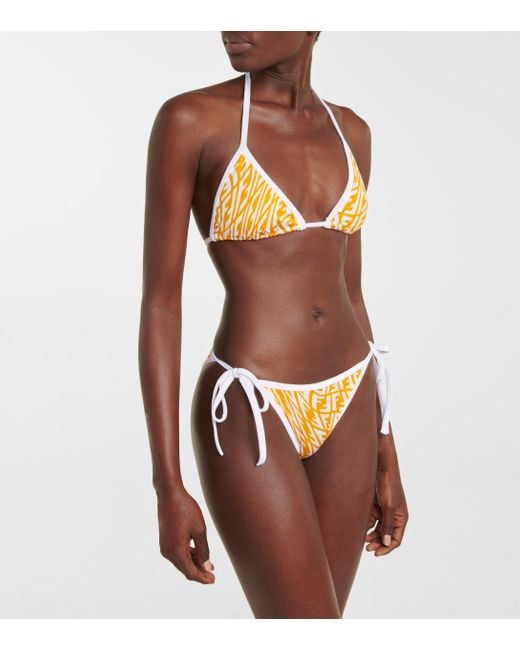 Fendi Yellow Ff Bikini