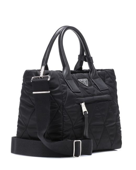 Prada Black Quilted Nylon Tote Bag. Condition: 2. 13.5 Width x 10, Lot  #58507