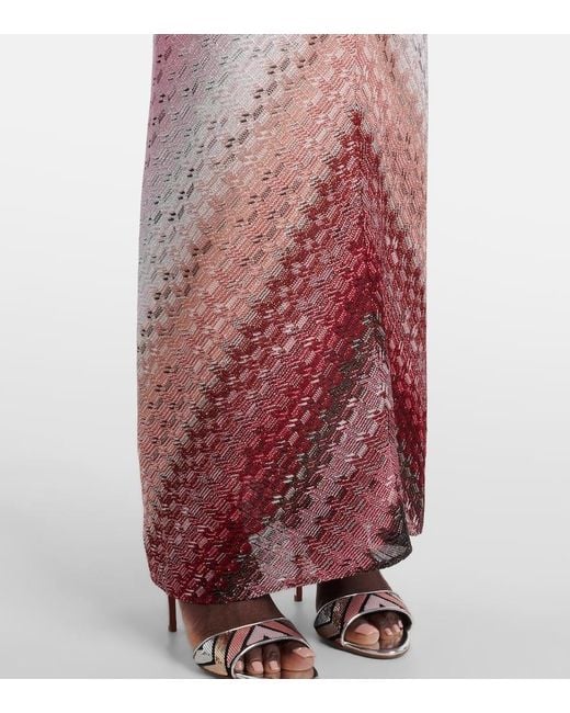 Missoni White Zig Zag Halterneck Maxi Dress