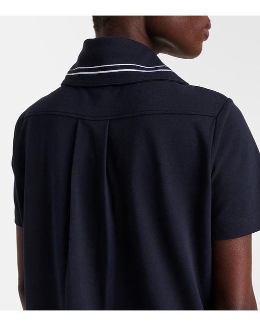Patou Blue Logo Cotton Pique Polo Dress