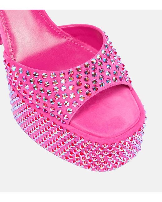 Paris Texas Pink Holly Nicole Leather Sandals