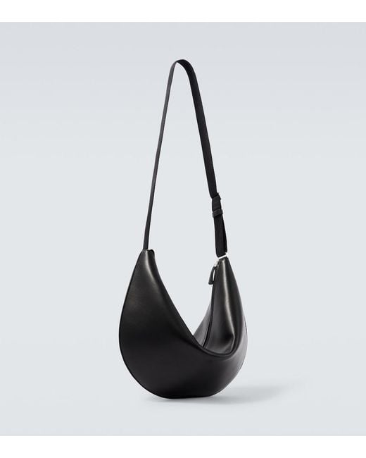 The Row White Crescent Leather Crossbody Bag for men
