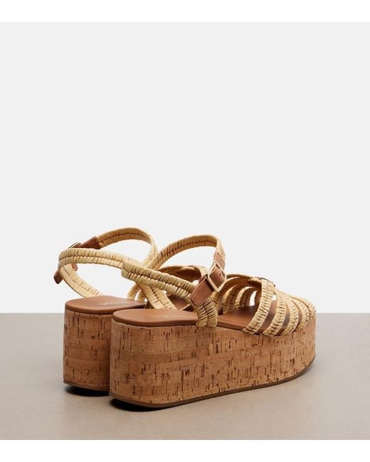 Prada Metallic Crochet Wedge Sandals