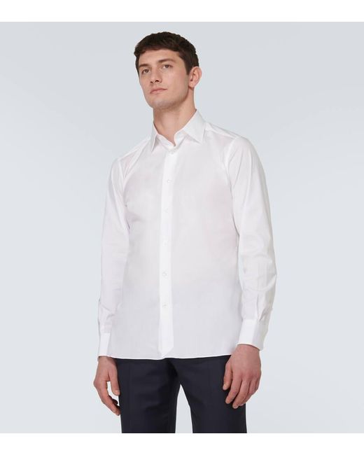Camisa oxford de algodon Zegna de hombre de color White