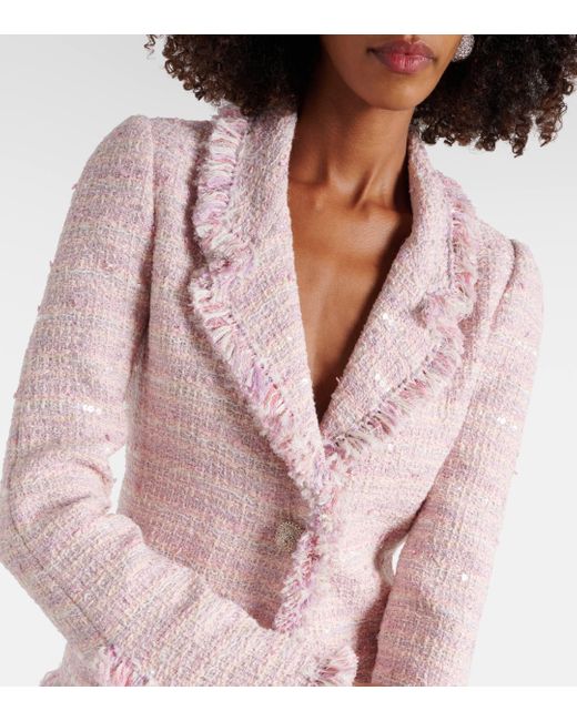 Veste en tweed Giambattista Valli en coloris Pink