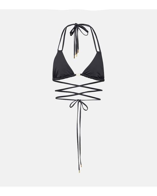 Loewe White Paula's Ibiza Triangle Bikini Top