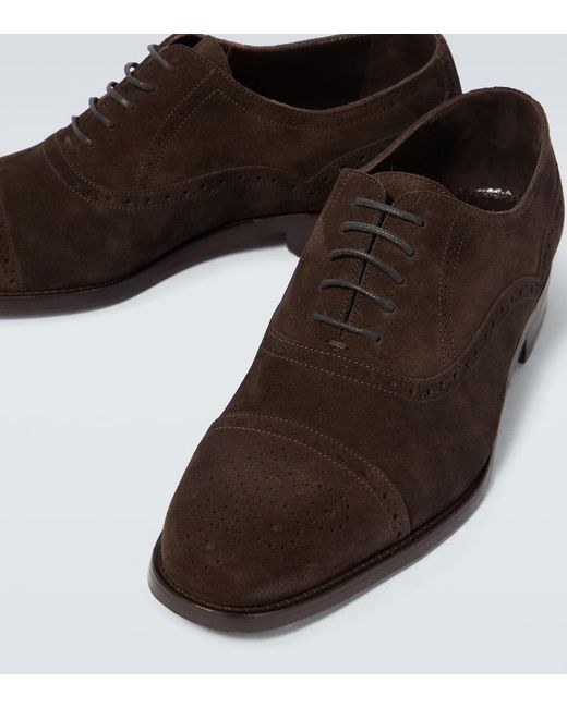 Zapatos brogue Witney de ante Manolo Blahnik de hombre de color Brown