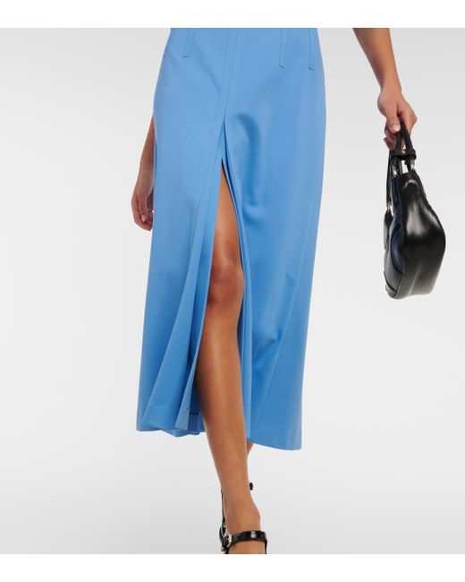Dorothee Schumacher Blue Emotional Essence Jersey Midi Dress