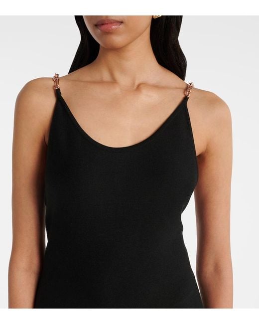 Gabriela Hearst Black Adeona Chain-Detail Silk Maxi Dress