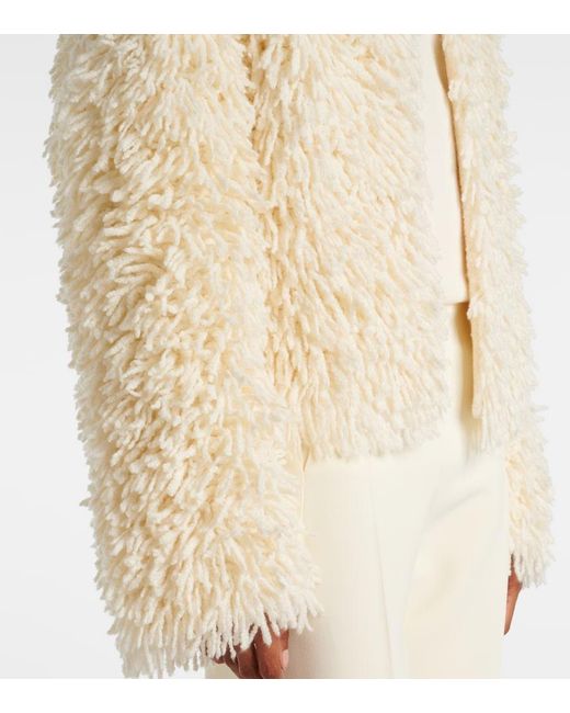 FFORME Natural Van Fringed Wool-Blend Jacket
