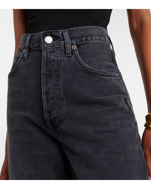 Agolde Blue Dame High-Rise Wide-Leg Jeans