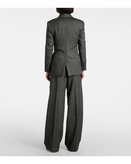 Brunello Cucinelli Black Wool-Blend Blazer