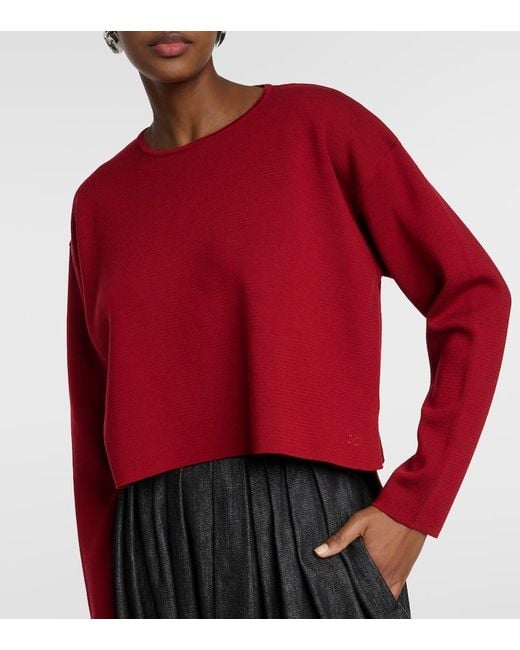 Max Mara Red Pullover Angelo aus Wolle