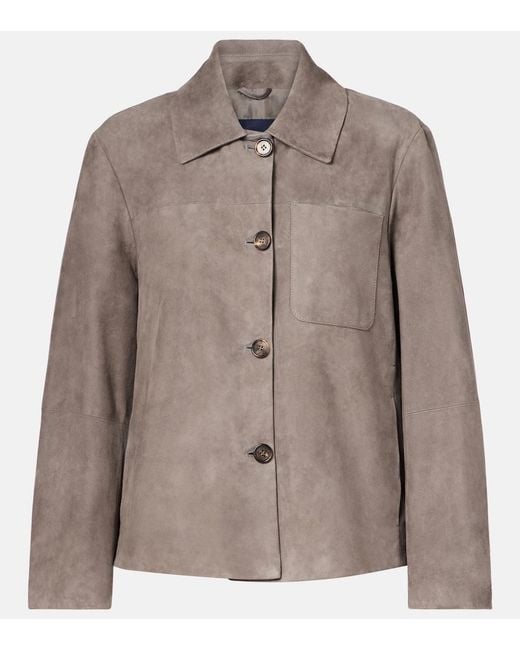 Max Mara Brown Suede Overshirt