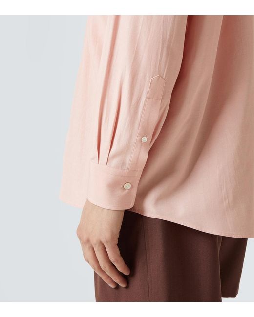 Auralee Hemd Aus Seide in Pink für Herren