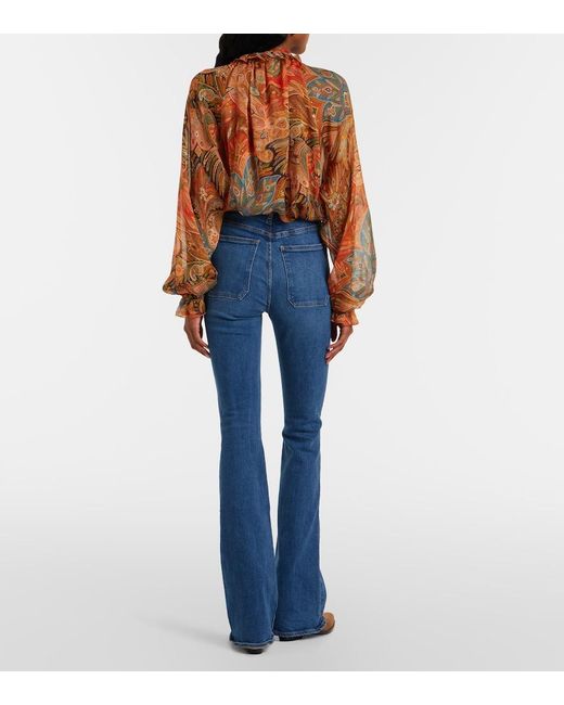 Veronica Beard Blue Beverly Flared Jeans