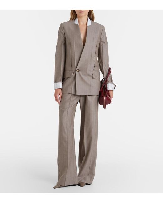 Victoria Beckham Metallic Sloan Leather Slingback Pumps