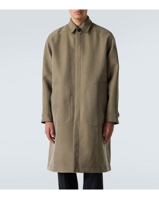 The Row Gray Palo Reversible Wool And Silk Car Coat for men