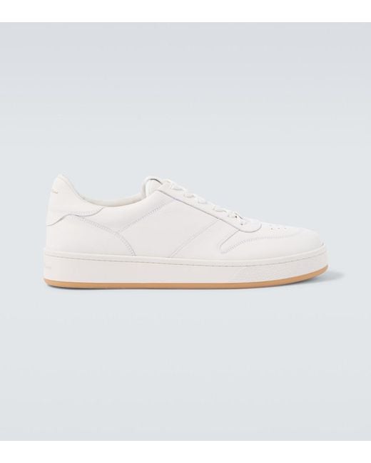 Gianvito Rossi White Slam Leather Sneakers for men