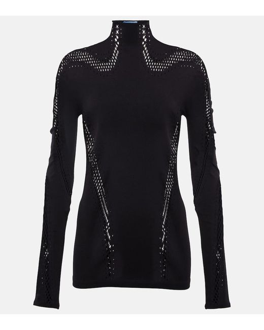 Mugler Black Top Aus Mesh