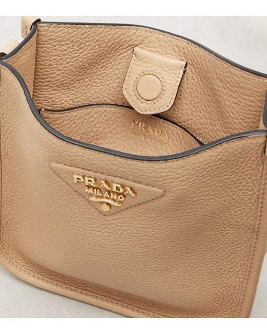 Prada Natural Mini Leather Shoulder Bag