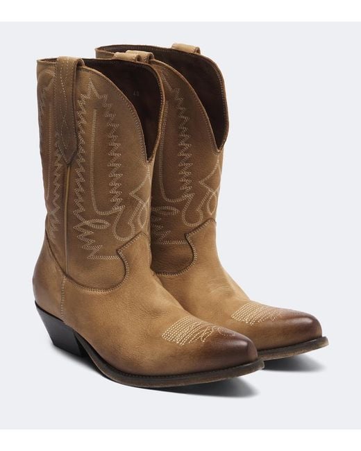 Golden Goose Deluxe Brand Brown Wish Star Leather Cowboy Boots