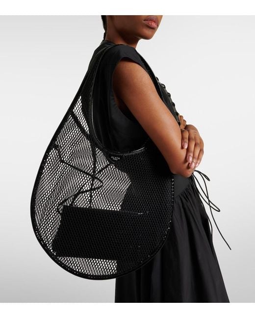 Alaïa Black One Piece Medium Mesh Tote Bag