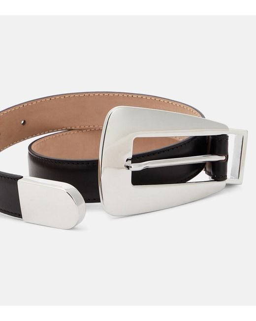 Khaite Black Lucca Leather Belt
