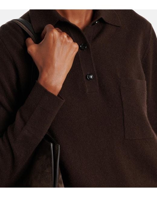 Jardin Des Orangers Black Wool And Cashmere Polo Sweater