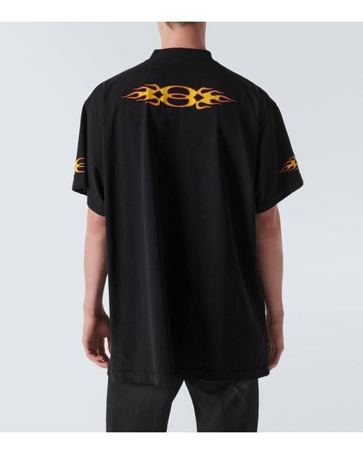 Camiseta Oversized De Jersey De Algodon Balenciaga de hombre de color Black