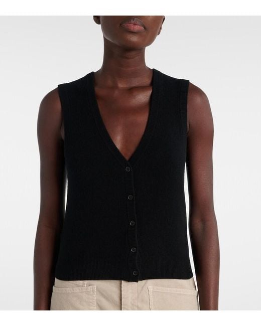 Nili Lotan Black Porter Cashmere Sweater Vest