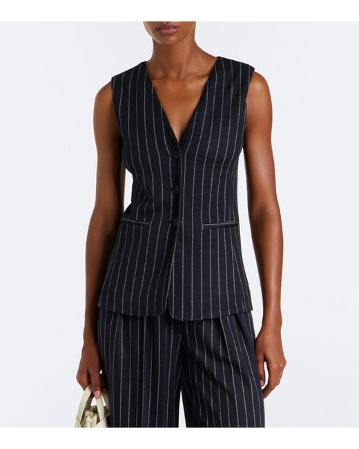 Max Mara Black Striped Vest