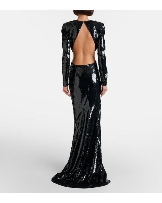 Stella McCartney Black Sequined Gown