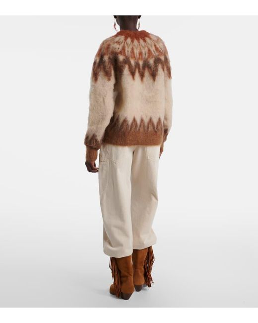 Isabel Marant Brown Pullover Natania Aus Einem Wollgemisch